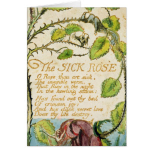 William Blake den sjuka ron, från sånger av Hälsningskort