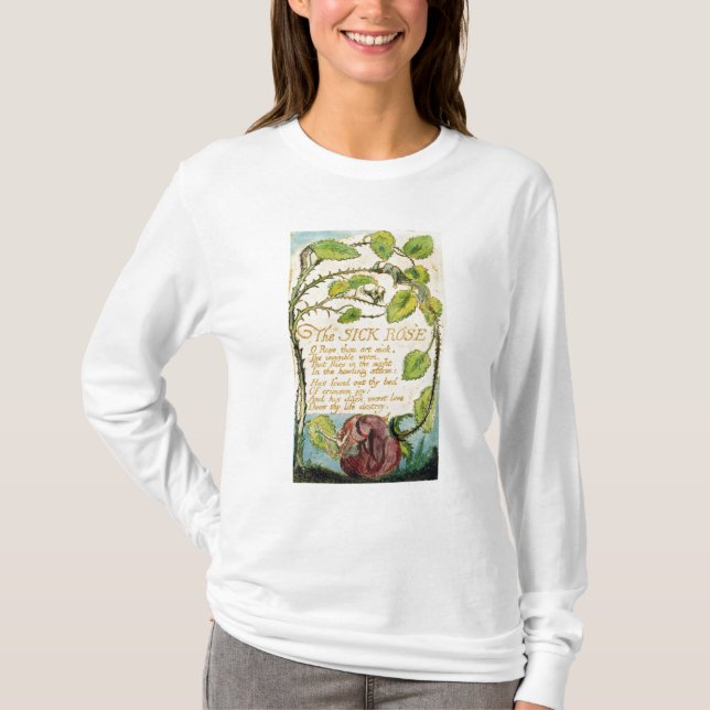 William Blake | den sjuka ron, från sånger av T-shirt (Framsida)