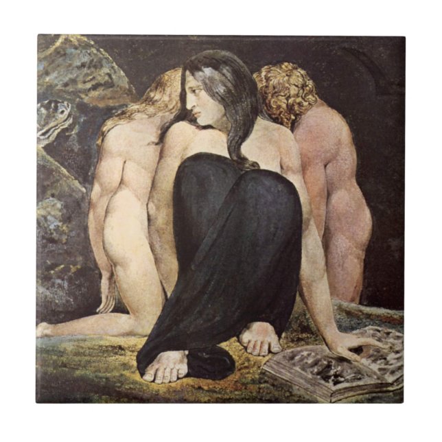 William Blake Hecate belägger med tegel Kakelplatta (Framsidan)
