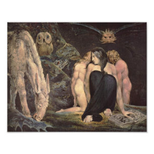 William Blake "Hecate natt av Enitharmons glädjea Fototryck