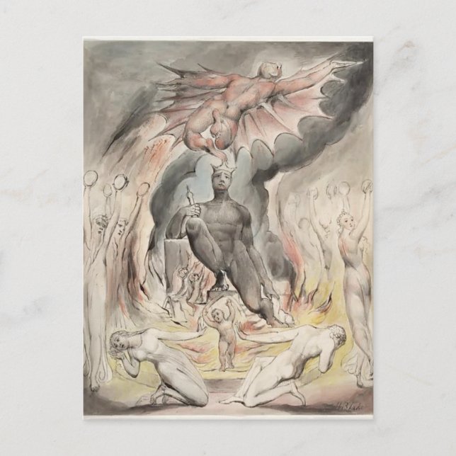 William Blake: Illustration Kristus's Nativitet Vykort (Framsida)