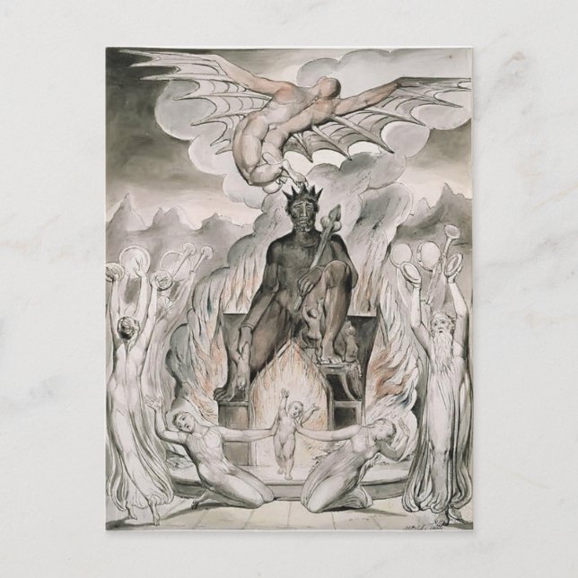William Blake: Illustration Kristus's Nativitet Vykort (Framsida)
