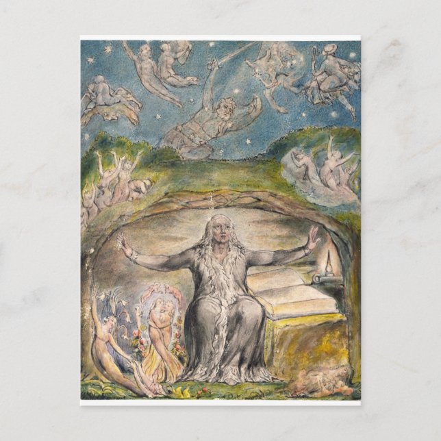 William Blake: Illustration to Milton`S L`Allegro Vykort (Framsida)