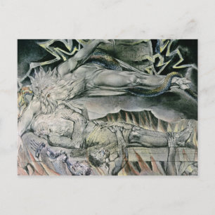 William Blake Illustrationer av Bok där jobbet u Vykort