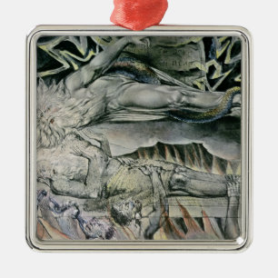 William Blake   illustrationer av boken av jobbet; Julgransprydnad Metall