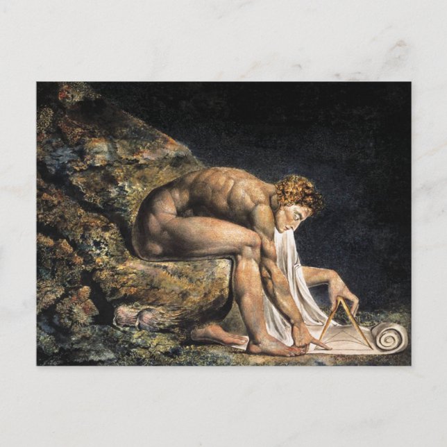 William Blake Isaac Newton Postcard Vykort (Framsida)