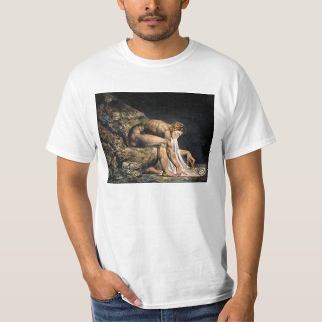 William Blake Isaac Newton T-tröja Tee Shirt (Framsida)