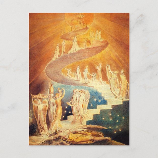William Blake Jacob s Ladder Postcard Vykort (Framsida)