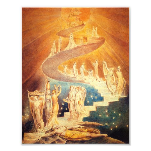 William Blake Jacob s Ladder Print Fototryck (Framsidan)
