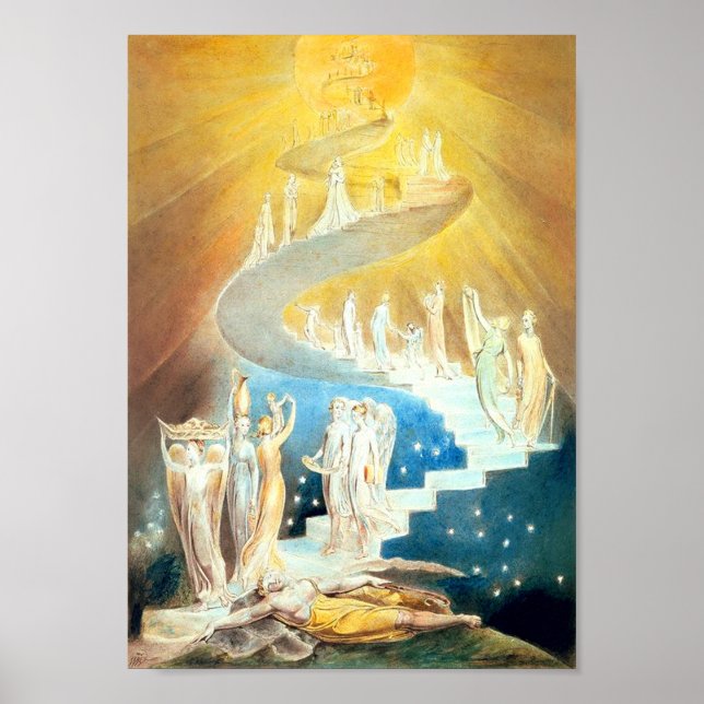 William Blake Jacob's Ladder Poster (Framsidan)