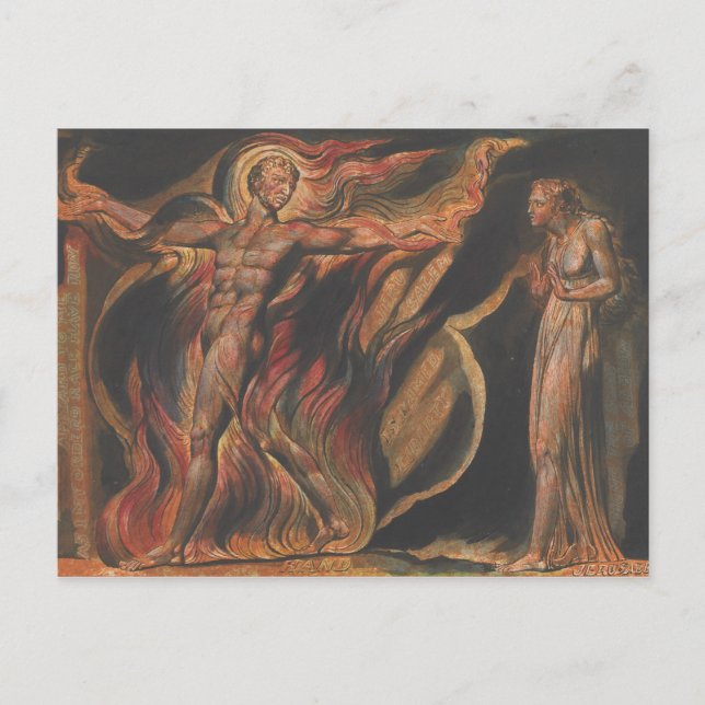 William Blake - Jerusalem, Plate 26, sådana vision Vykort (Framsida)