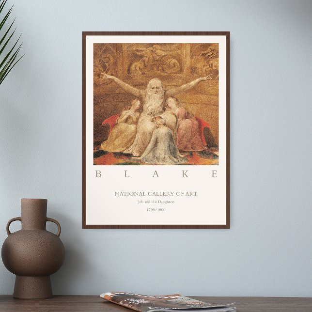 William Blake Job och hans döttrar Art Poster (Skapare uppladdad)