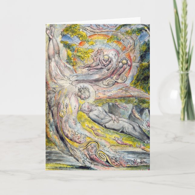 William Blake kort: Miltons mystiska dröm Helgkort (Framsida)