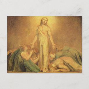 William Blake Kristus i Apostles a Vykort