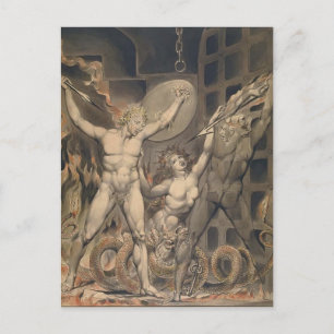 William Blake: Milton's Paradise Borttappad Vykort