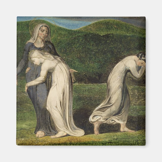 William Blake | Naomi som anmäler Ruth och Orpah t Magnet (Framsidan)