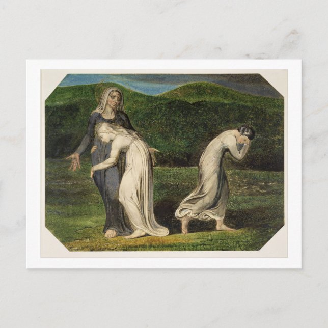 William Blake | Naomi som anmäler Ruth och Orpah t Vykort (Framsida)