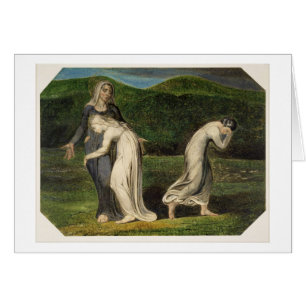 William Blake Naomi som entreating Ruth och Hälsningskort