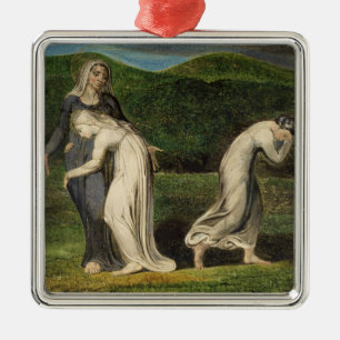 William Blake Naomi som entreating Ruth och Julgransprydnad Metall