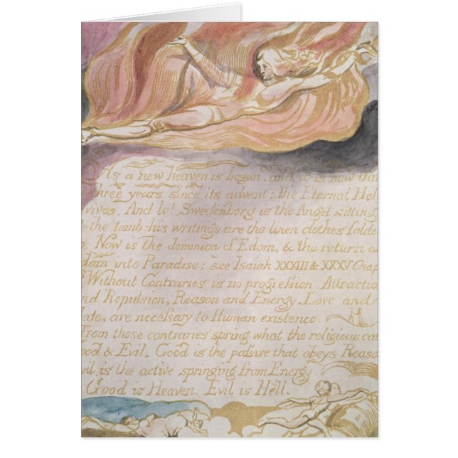 William Blake | "När ett nytt himmel har börjat" Hälsningskort (Framsidan)