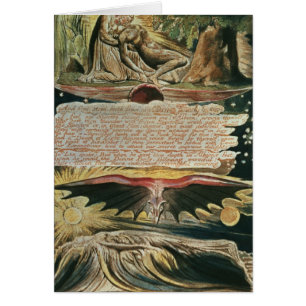 William Blake   "och en som framåt stås ", Hälsningskort