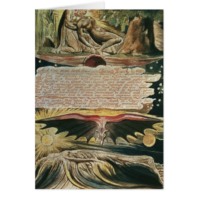 William Blake | "Och en stod fram" Hälsningskort (Framsidan)