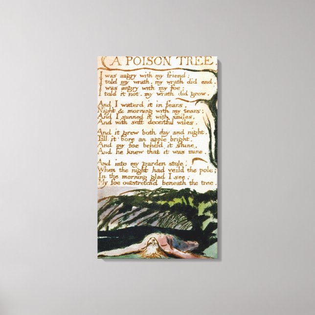 William Blake | Poison Träd Canvastryck (Framsida)