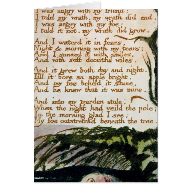 William Blake | Poison Träd Hälsningskort (Framsidan)