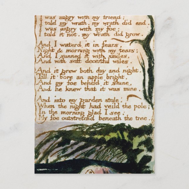 William Blake | Poison Träd Vykort (Framsida)