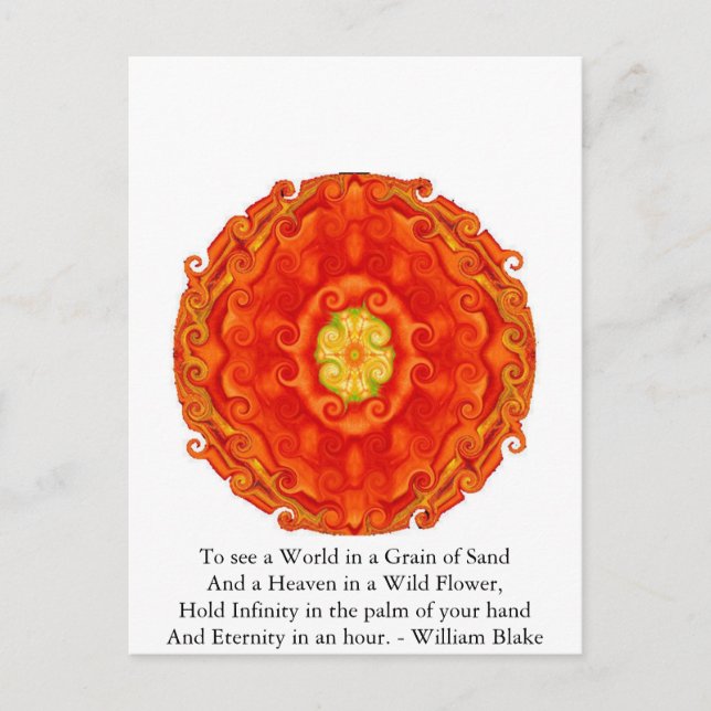 William Blake Quote Vykort (Framsida)