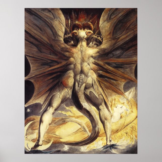 William Blake Red Dragon Poster (Framsidan)
