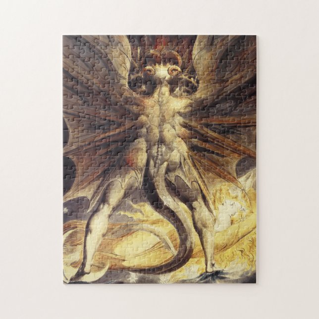 William Blake Red Dragon Puzzle Pussel (Vertikal)