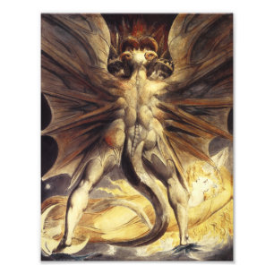 William Blake Red Dragon Skriv ut Fototryck