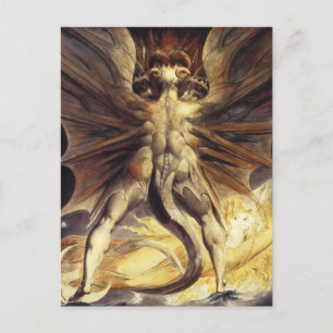 William Blake Röd Drak Postkort Vykort