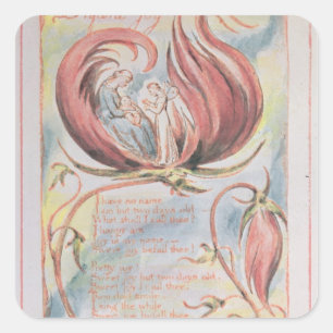 William Blake sånger av oskuld; Begynna glädje Fyrkantigt Klistermärke