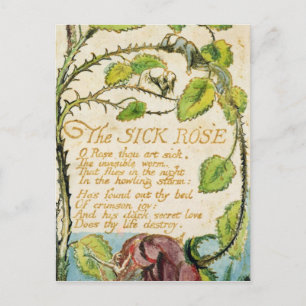 William Blake Sjuka Ro från Sång Innoc Vykort