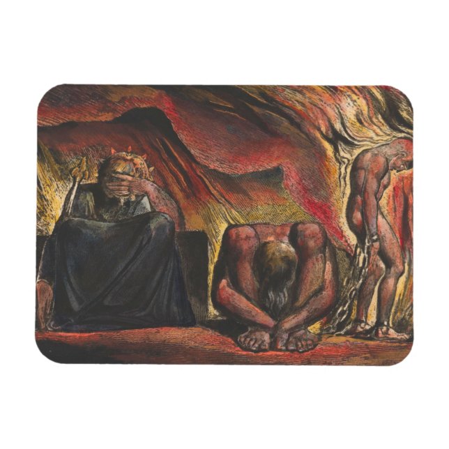 William Blake Skofeld iklädd smidda mankler Magnet (Horisontell)