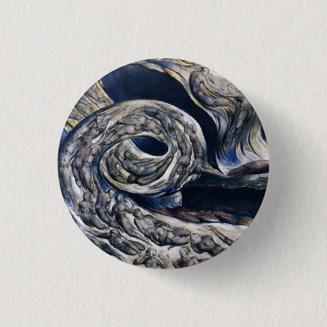 William Blake som älskarewhirlwinden knäppas Knapp (Framsida)