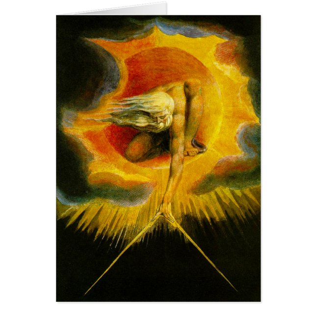 William Blake som är forntida av dagar Hälsningskort (Framsidan)