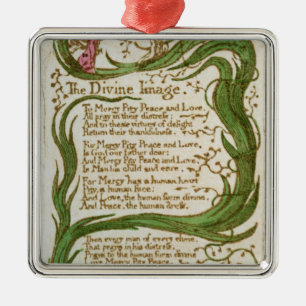 William Blake som prästen avbildar, från sång Julgransprydnad Metall