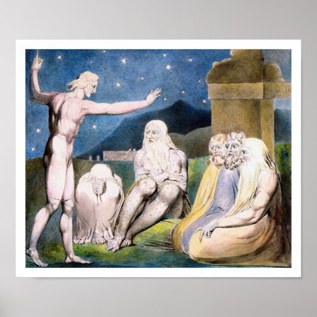 William Blake - Svett av Elihu [jobb] Poster (Framsidan)
