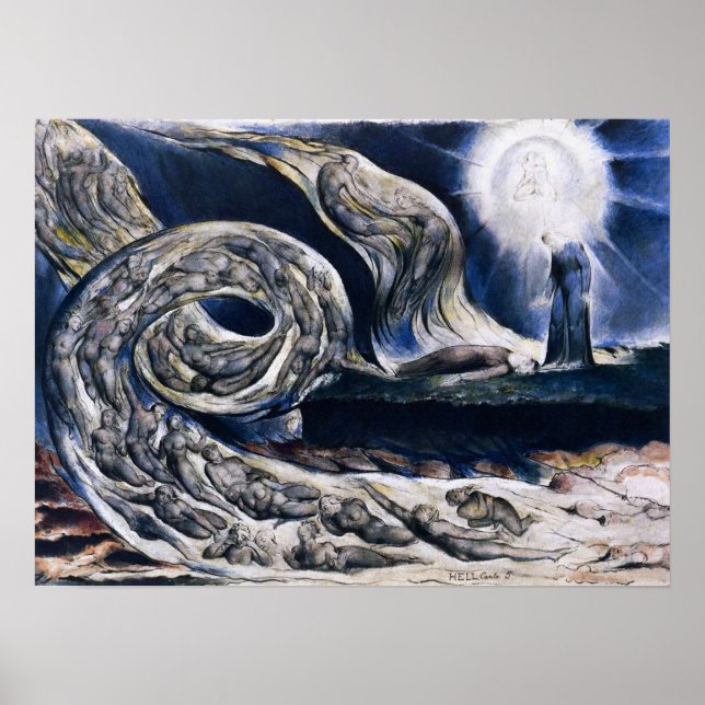 William Blake The Älskare Whirlwind Poster (Framsidan)