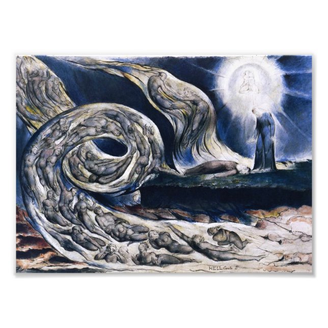 William Blake the Älskare Whirlwind Print Fototryck (Framsidan)