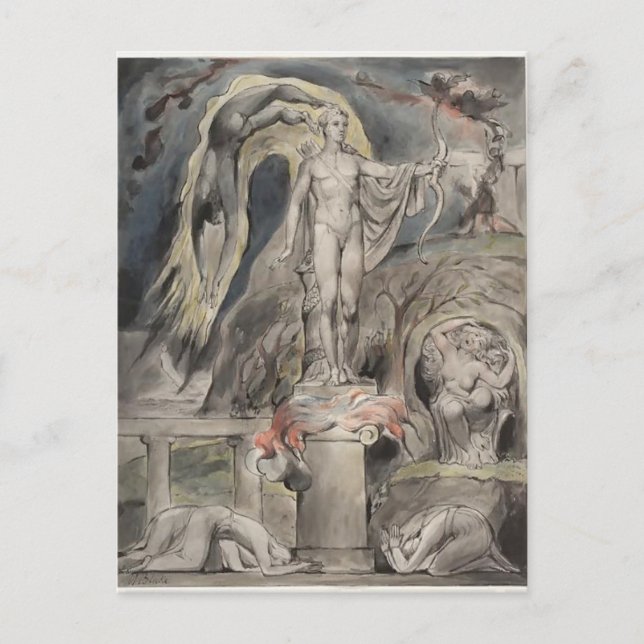William Blake- The Shrine of Apollo Vykort (Framsida)