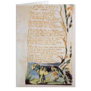 William Blake Tygeren, från sånger av oskuld Hälsningskort