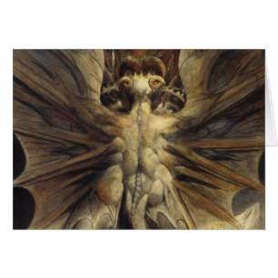 William Blake - Underbara Röda draken och kvinnan Hälsningskort