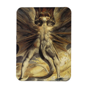 William Blake - Underbara Röda draken och kvinnan Magnet