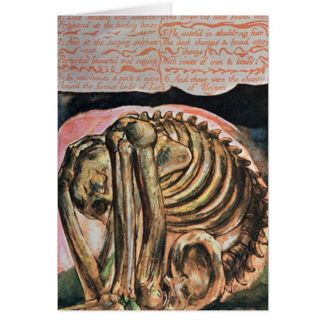 William Blake | Upprättande av fryst material Hälsningskort (Framsidan)
