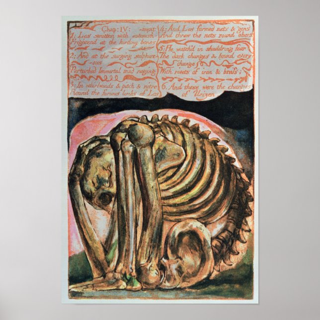 William Blake | Upprättande av fryst material Poster (Framsidan)