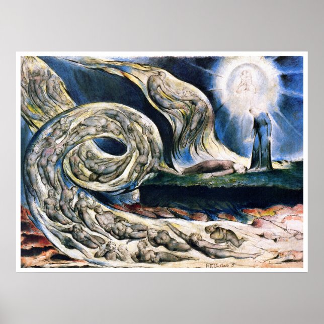 William Blake: Whirlwind of Älskare Poster (Framsidan)